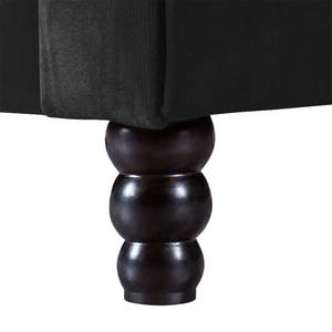 Sofa York (3-Sitzer) Samt Stoff Chepi: Schwarz