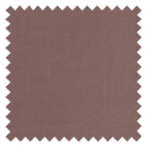 Hoekbank LAONA fluweel - Velours Pauno: Mauve - Longchair vooraanzicht links - Met hocker