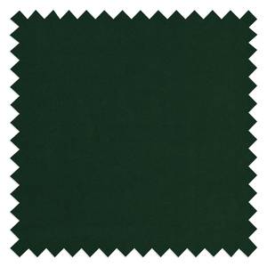 Divano angolare LAONA Velluto Pauno: verde scuro - Longchair preimpostata a destra - Con Sgabello