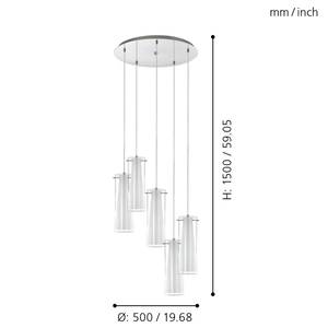 Luminaires suspendus PINTO Verre opalin / Acier - 5