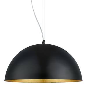 Suspension Gaetano I Acier - 1 ampoule - Noir / Doré - Abat-jour diamètre : 38 cm