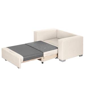 Fauteuil convertible LATINA basic Textile - Tissu Doran : Crème - Largeur : 110 cm