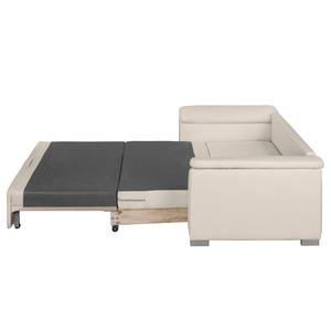 Sofa letto LATINA con bracciolo sloping Tessuto Doran: color crema - Larghezza: 170 cm