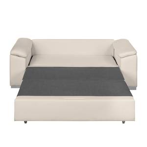 Schlafsofa LATINA mit schräger Armlehne Webstoff - Stoff Doran: Creme - Breite: 210 cm