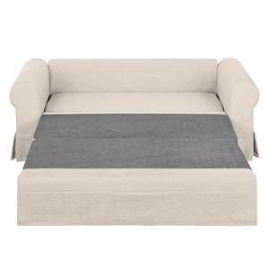 Canapé-lit LATINA Country avec housse Tissu - Tissu Doran : Crème - Largeur : 205 cm