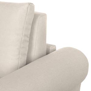 Slaapfauteuil LATINA Basic Country geweven stof - Stof Doran: Crèmekleurig - Breedte: 125 cm