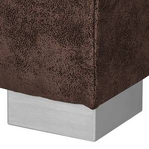 Fauteuil-lit LATINA Basic Country Aspect cuir vieilli - Microfibre Afua: Marron chocolat