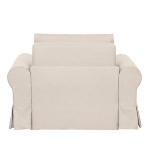 Fauteuil-lit LATINA Country avec housse Tissu - Tissu Doran : Crème - Largeur : 125 cm