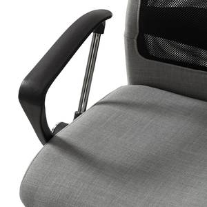 Chaise de bureau Laviano Tissu - Gris - Gris / Noir