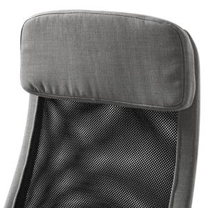 Chaise de bureau Laviano Tissu - Gris - Gris / Noir