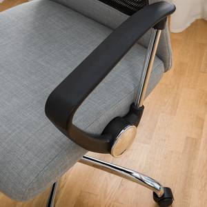 Chaise de bureau Laviano Tissu - Gris - Gris / Noir