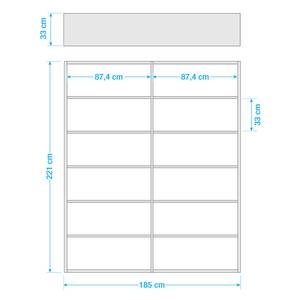 Libreria Empire Color bianco crema - 185 x 221 cm