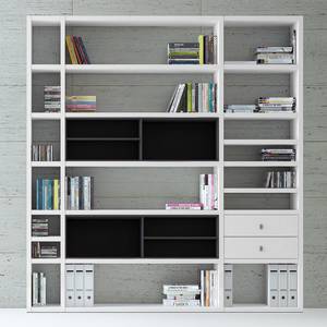 Etagère XL Emporior II Blanc / Noir - Blanc / Noir - Sans éclairage