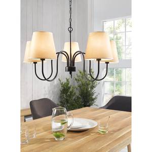 Hanglamp Swing geweven stof/ijzer - 5 lichtbronnen