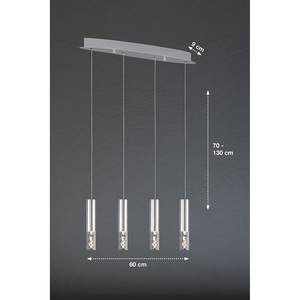 LED-hanglamp Bubble III plexiglas/ijzer - Aantal lichtbronnen: 4