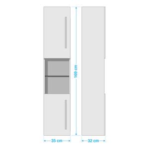 Hochschrank Lugano I Weiß - Türanschlag links