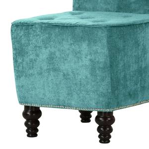 Fauteuil Comodo I Microfibre - Gris - Bleu pétrole