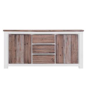 Sideboard Doral deels massief acaciahout bruin/wit