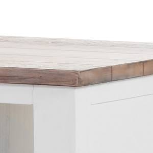Tavolino da salotto Doral Parzialmente in legno massello di acacia Marrone/Bianco