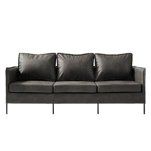 Sofa Southwell (3-Sitzer) Antiklederlook - Basalt