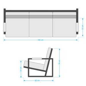 Sofa Rhode (3-Sitzer) Antiklederlook - Mittelbraun