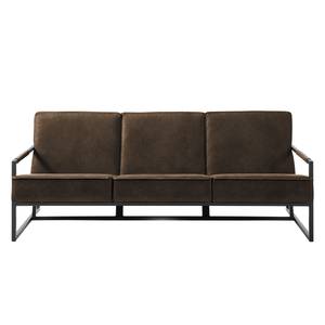 Sofa Rhode (3-Sitzer) Antiklederlook - Braungrau