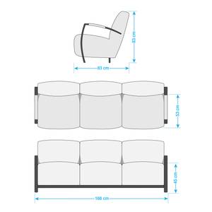 Sofa Straid (3-Sitzer) Antiklederlook - Mittelbraun