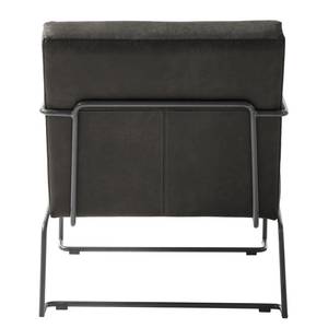 Fauteuil Voda I antieke leerlook - Basalt