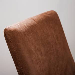 Fauteuil Carnew antieke leerlook - Middel bruin