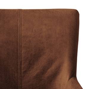 Fauteuil Carnew antieke leerlook - Middel bruin