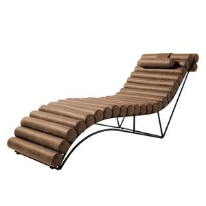 Chaise longue de relaxation Menlo Aspect cuir vieilli - Cubanite