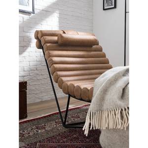 Chaise longue de relaxation Menlo Aspect cuir vieilli - Cubanite