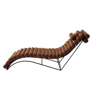 Chaise longue de relaxation Menlo Aspect cuir vieilli - Brun