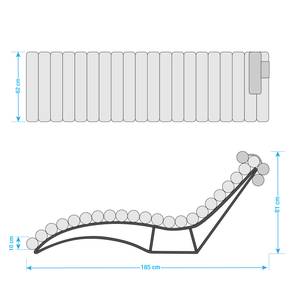 Ligstoel Menlo antieke leerlook - Basalt