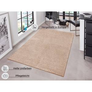 Teppich Uni Pure Kunstfaser - Beige meliert - 140 x 200 cm