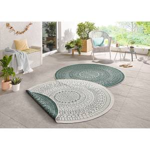 In- & outdoorvloerkleed Porto kunstvezels - Antiek groen - Diameter: 140 cm