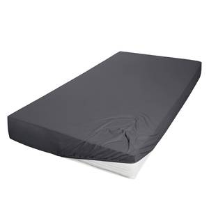 Drap-housse en jersey fin Mako Rioux housse en jersey fin - 510 g - Anthracite - 120 x 200 cm - Anthracite - 120 x 200 cm