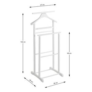 Valet de nuit Jonson Bois massif - Blanc