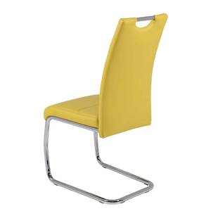 Chaises cantilever La Paz (lot de 2) Cuir synthétique -Jaune