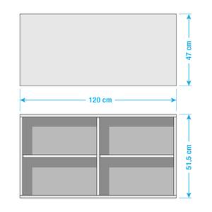 Wastafel Gali donker eikenhouten look - 120cm - Donkere eikenhouten look