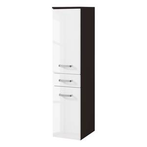 Armoire colonne Zeehan Blanc / Gris - Blanc brillant / Graphite