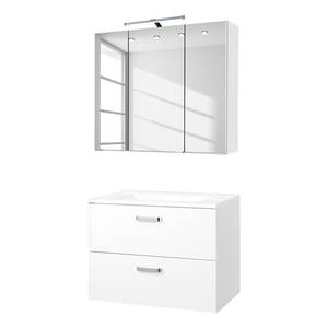 Salle de bain Zeehan (2 éléments) Weiß 70 cm - Blanc brillant / Blanc - Largeur : 70 cm