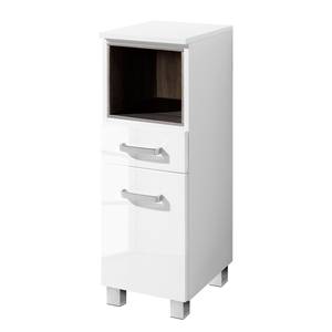 Armoire basse Ancona Blanc brillant / Blanc