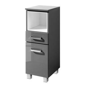 Armoire basse Ancona Gris brillant / Gris graphite