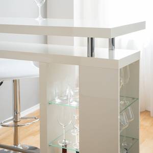 Table haute Daytona Blanc brillant - Blanc brillant