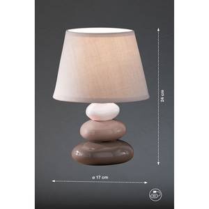 Lampada da tavolo Pibe Ceramica marrone/crema