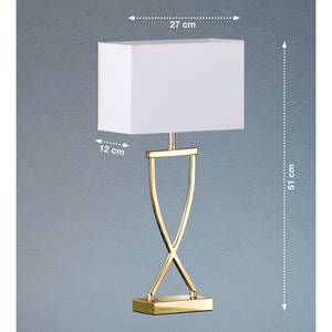 Lampada da tavolo Anni Metallo/Tessuto Color oro 1 luce