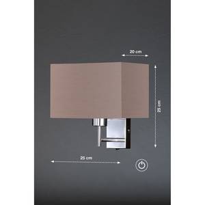 Lampada da parete Kempten by Honsel Metallo/Tessuto Color argento 1 luce