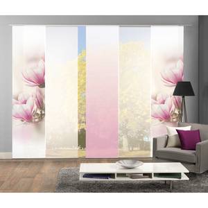 Schuifgordijn Magnone (5-delige set) Roze - Textiel - 60 x 245 x 245 cm