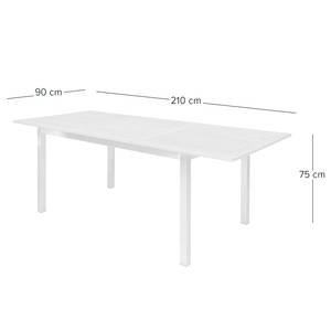 Table et chaises de jardin TEAKLINE 9D+ Teck massif / Textile - Noir